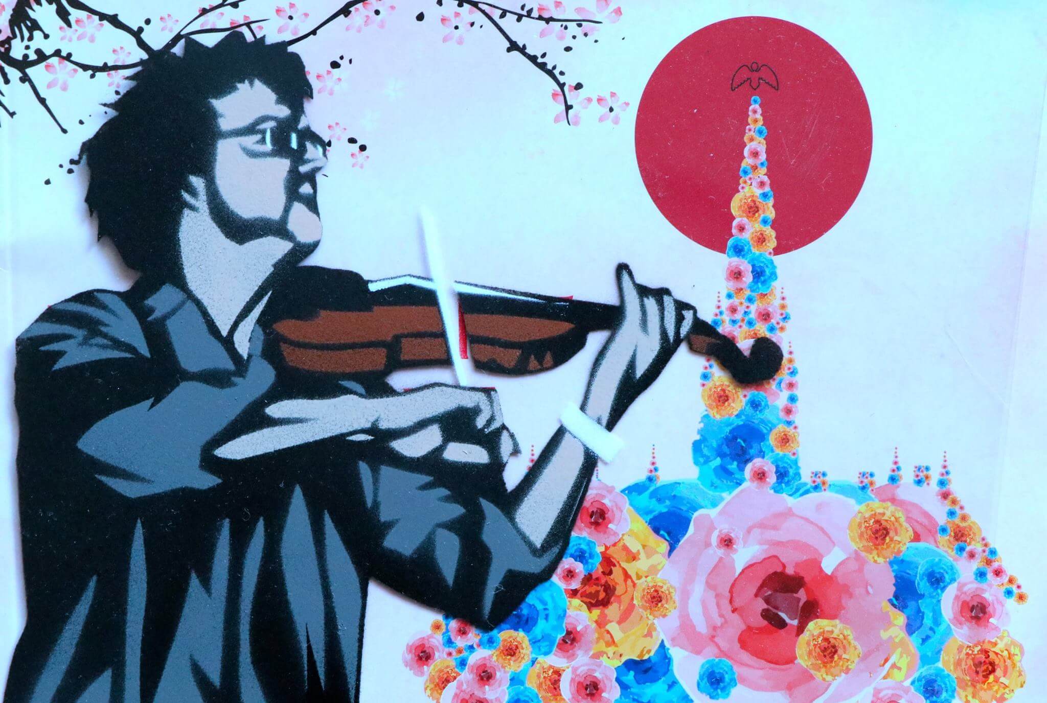 Peinture pour l'évènement du Tapis de Fleur 2016